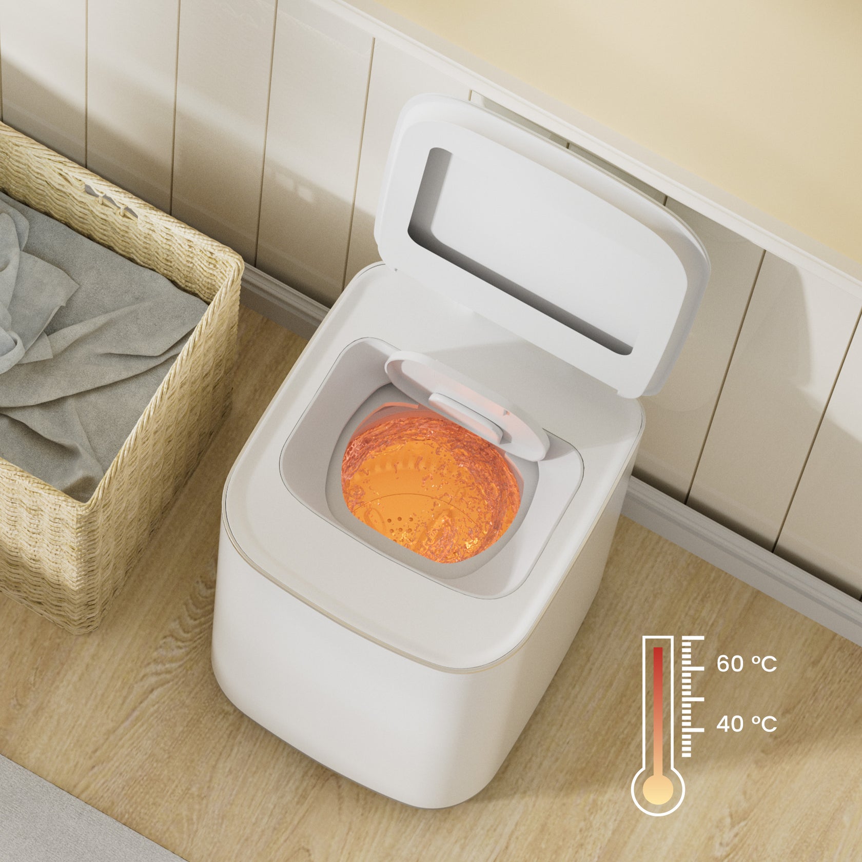 HAVA T02 Tragbare Waschmaschine | 3 kg Mini-Waschmaschine mit Warmwsche HAVA T02 Tragbare Waschmaschine | 3 kg Mini-Waschmaschine mit Warmwsche