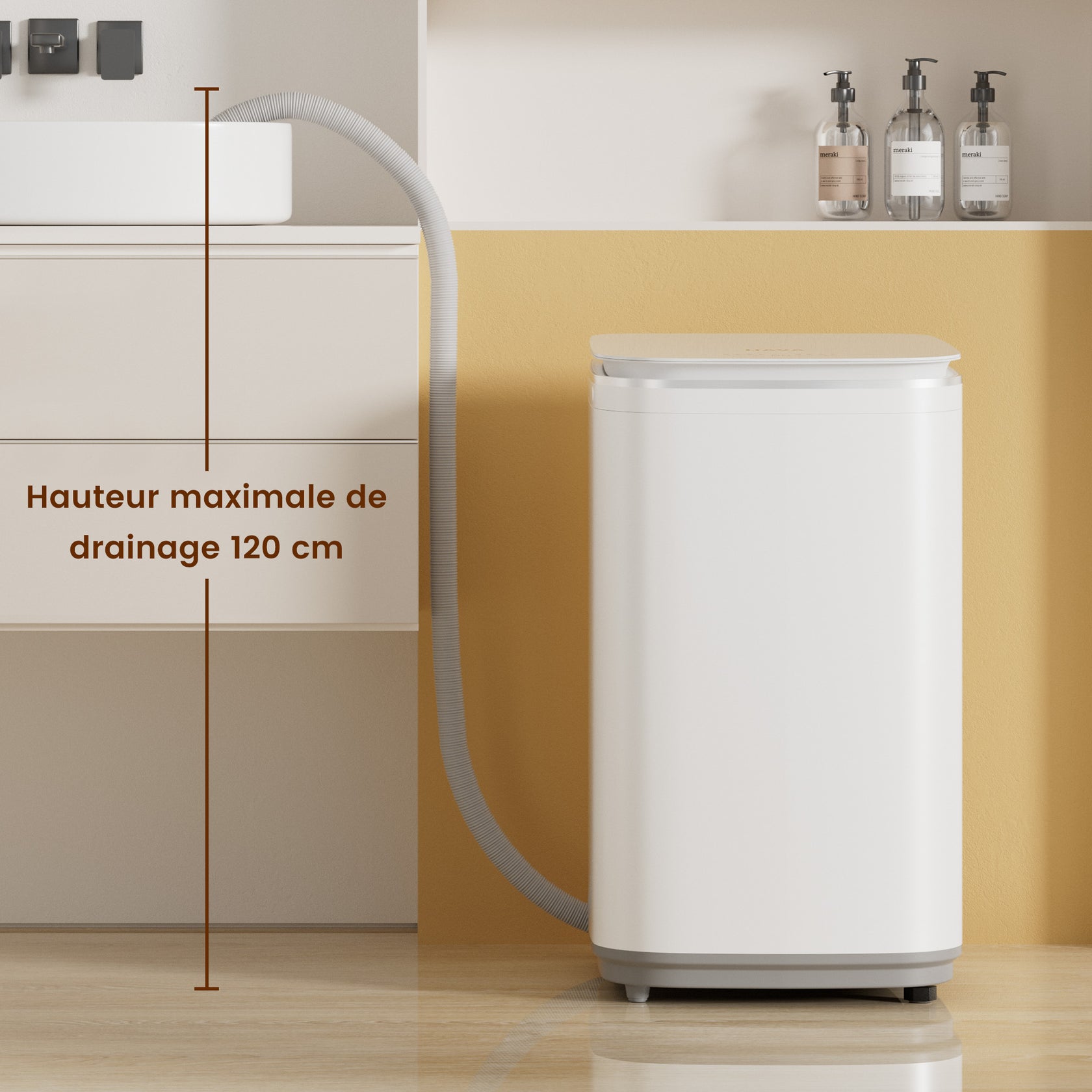Machine à laver portable HAVA T02 | Mini lave-linge compact 3kg avec ...
